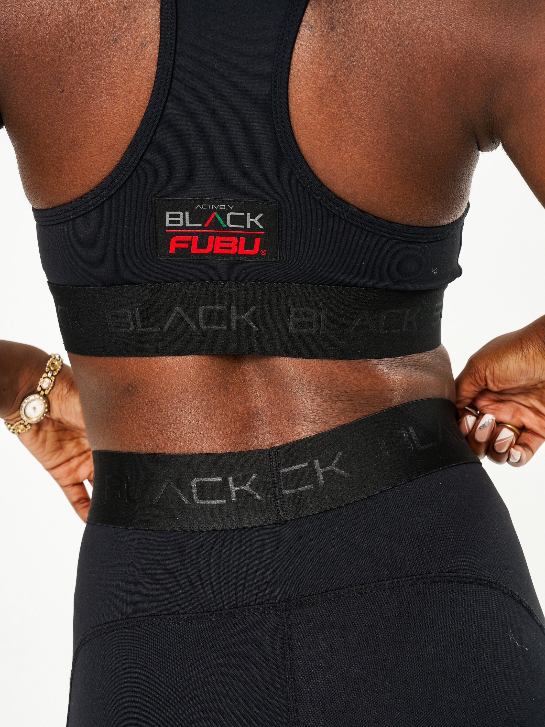 Women's FUBU x Actively Black Sports Bra