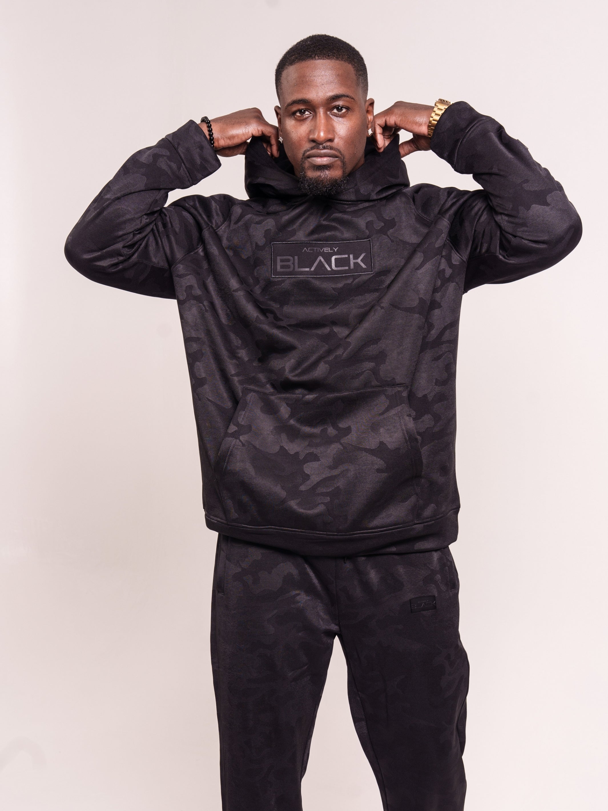 Black Camo Luxe Pullover Hoodie