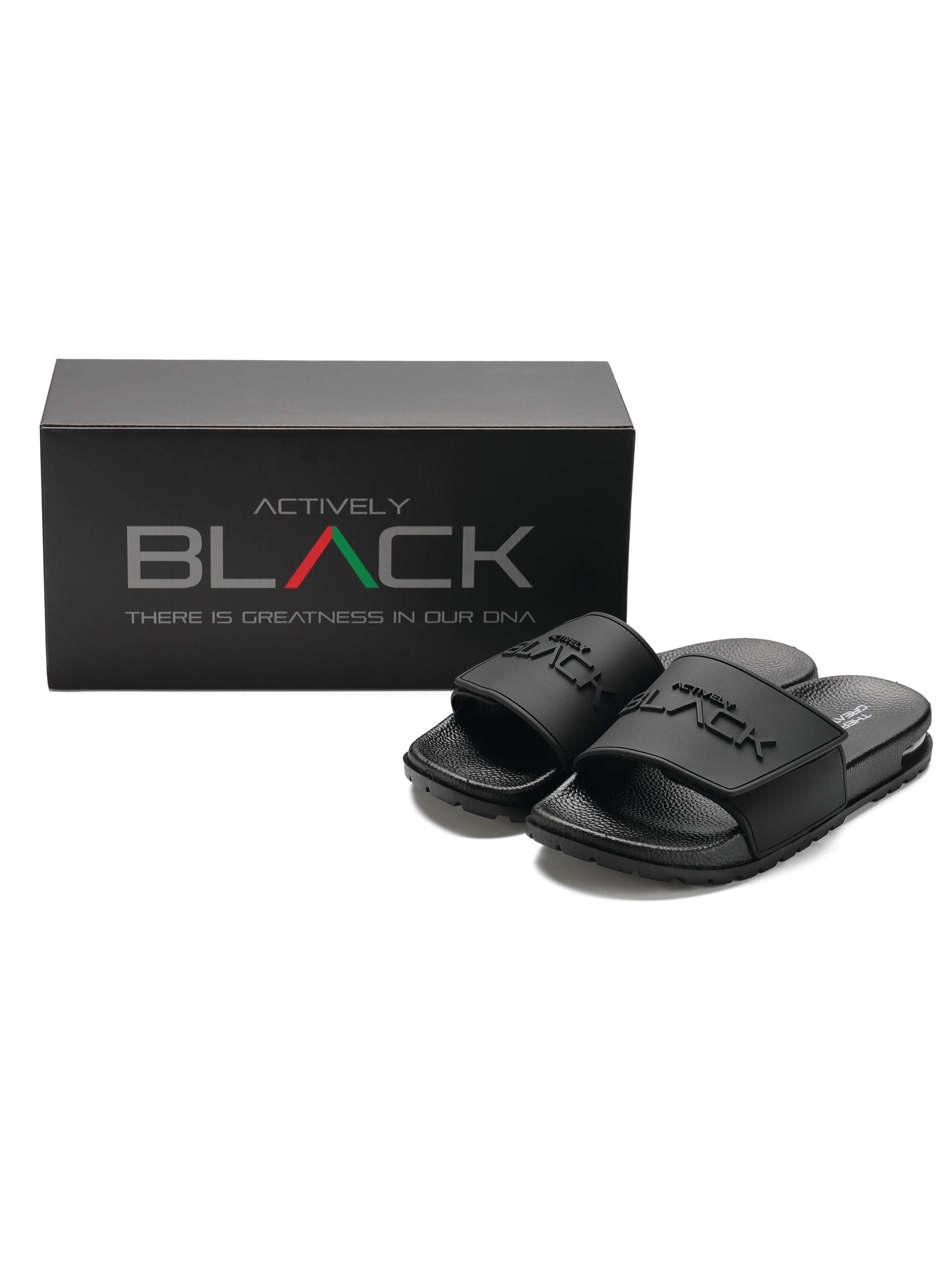 Actively Black Premium Slides