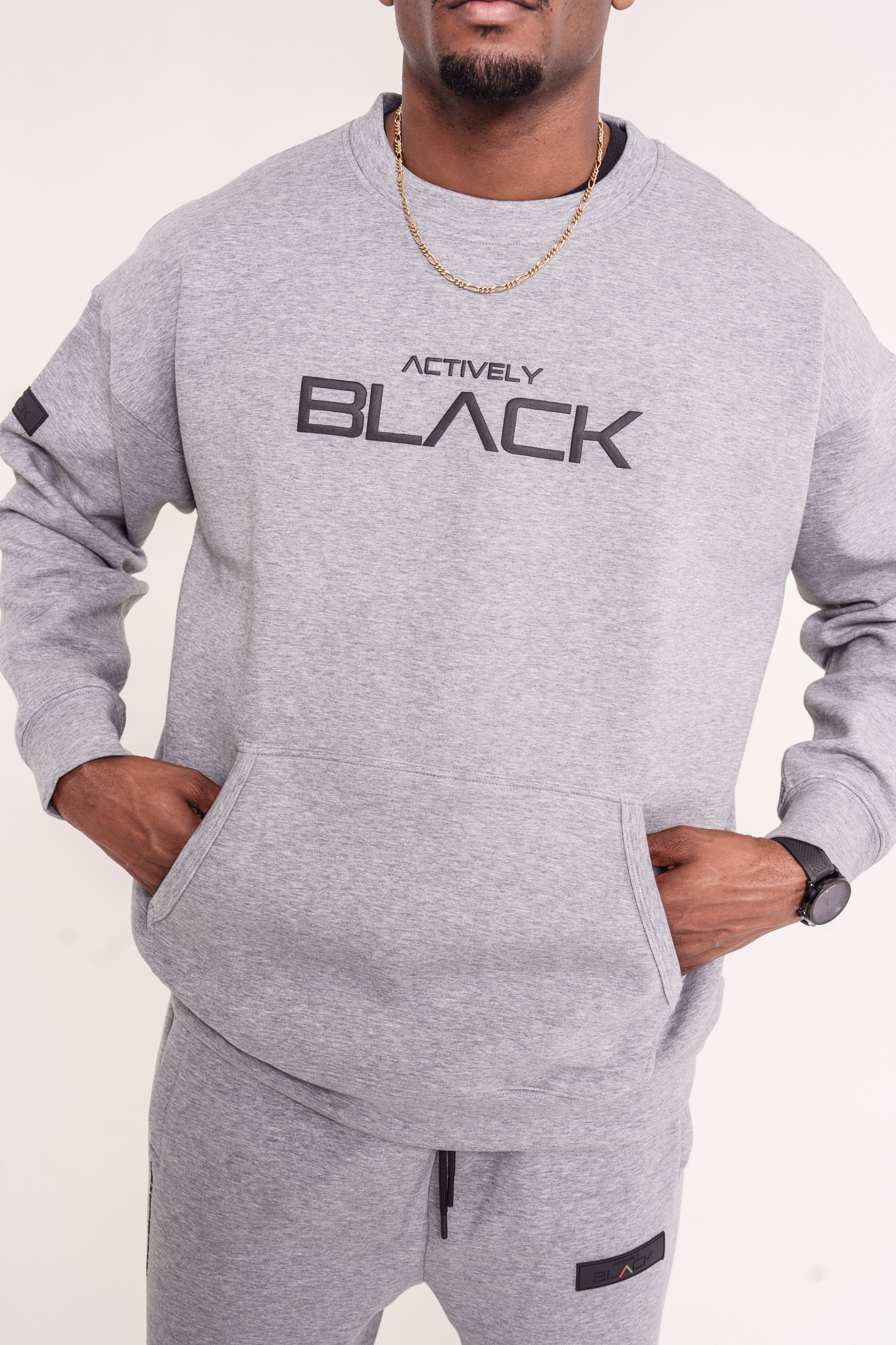Performance Tech Logo Crewneck | Black-Owned