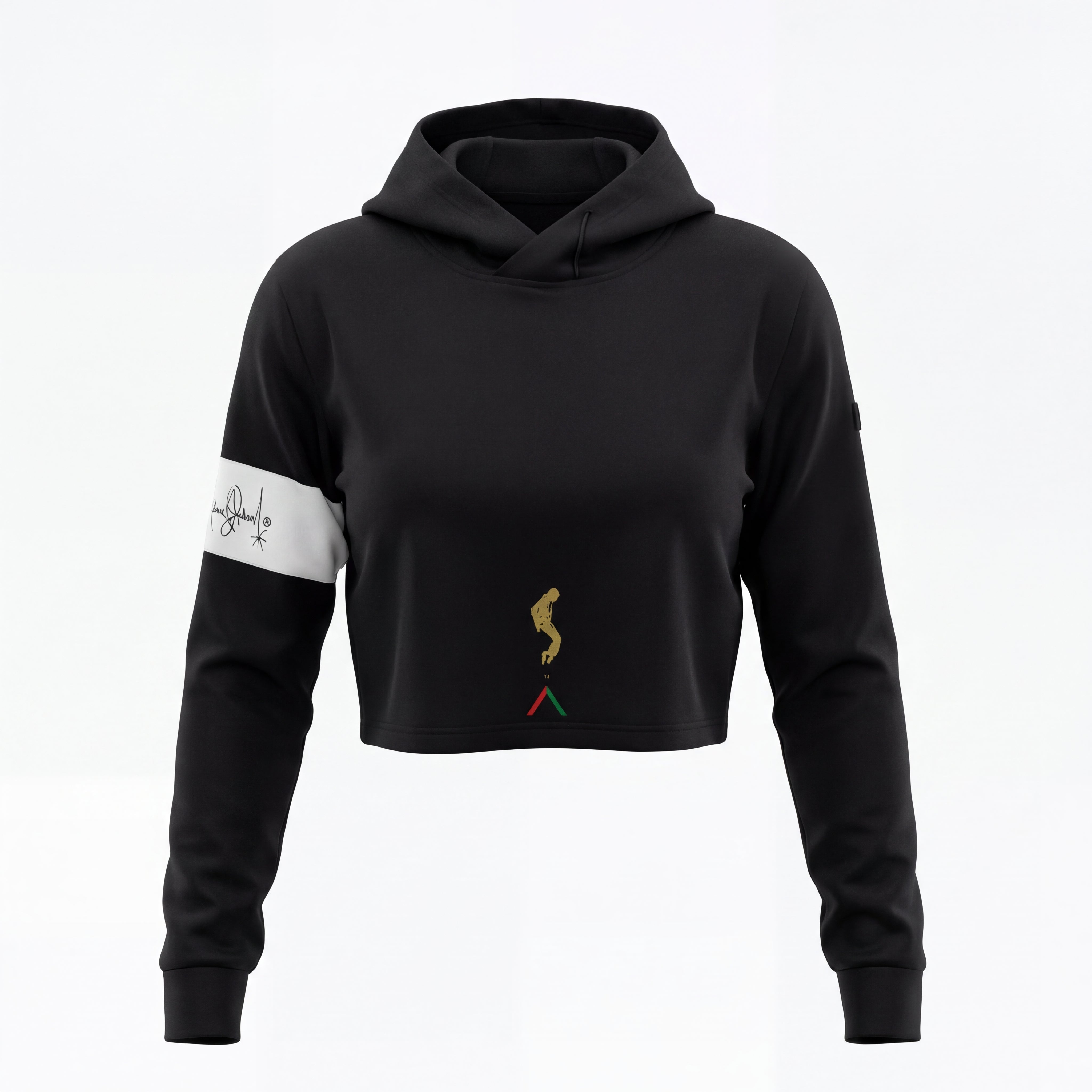 Michael Jackson x Actively Black Moonwalker Crop Hoodie
