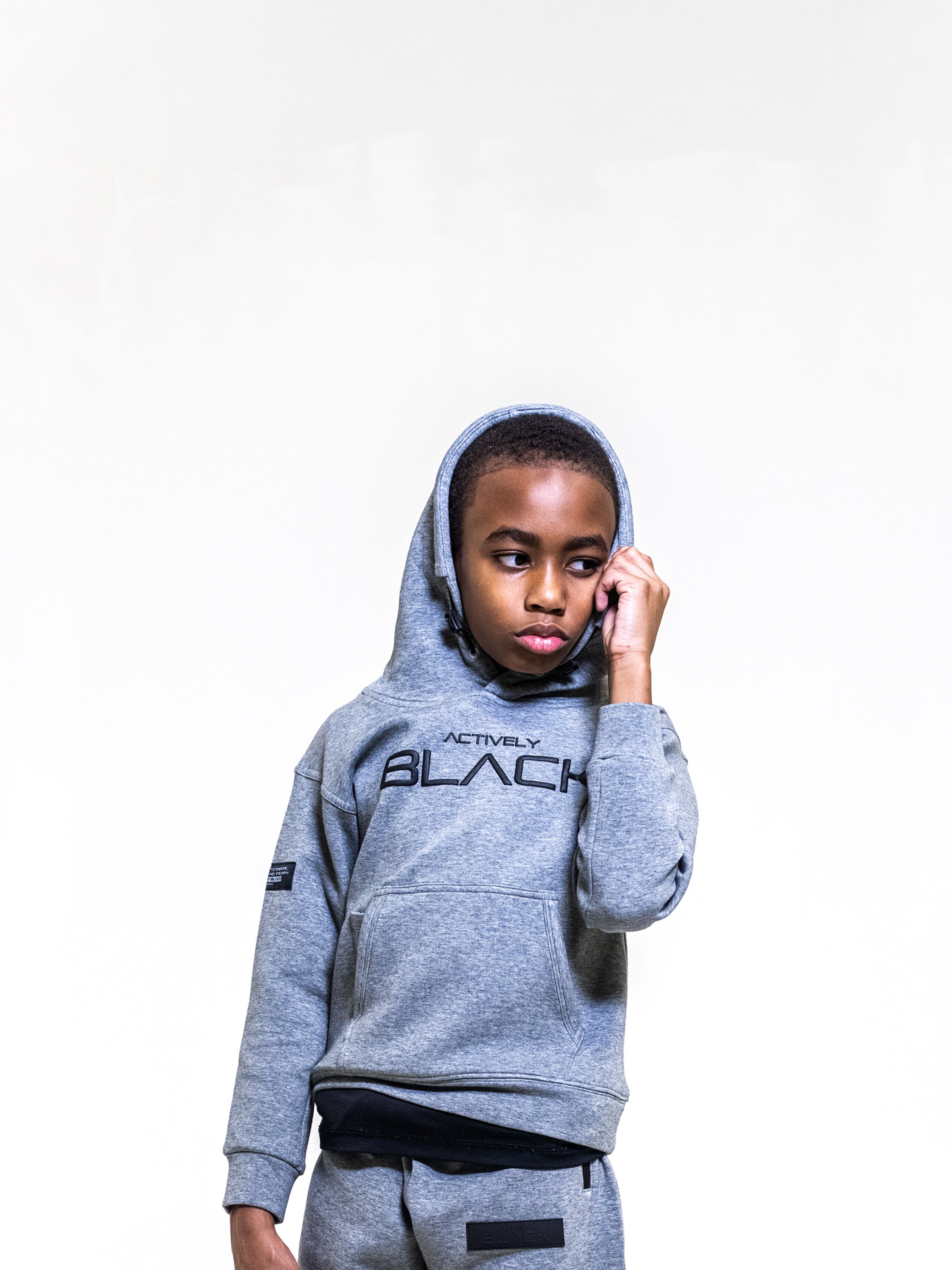 Kids Actively Black Performance Tech Hoodie