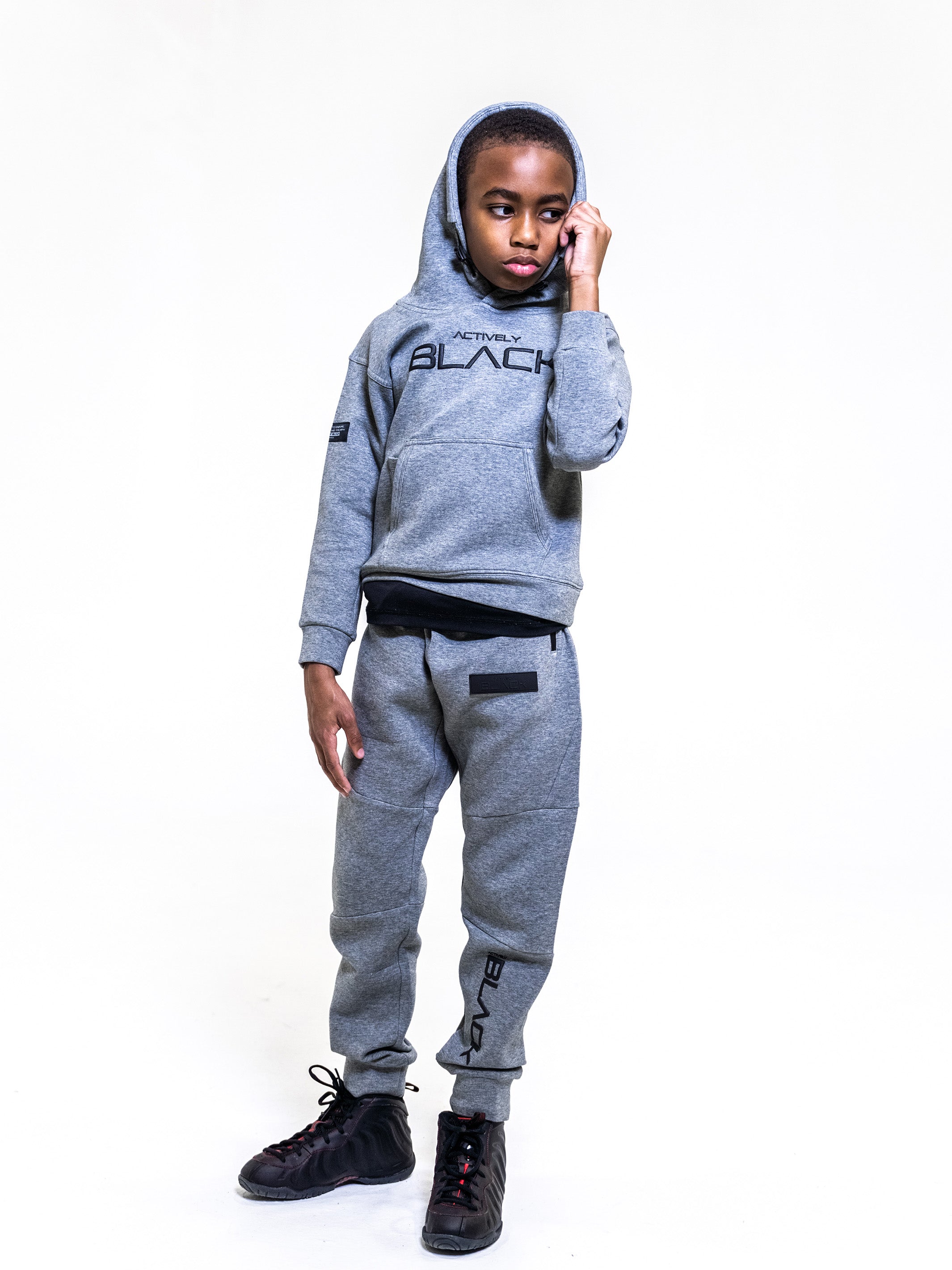Kids Actively Black Performance Tech Joggers