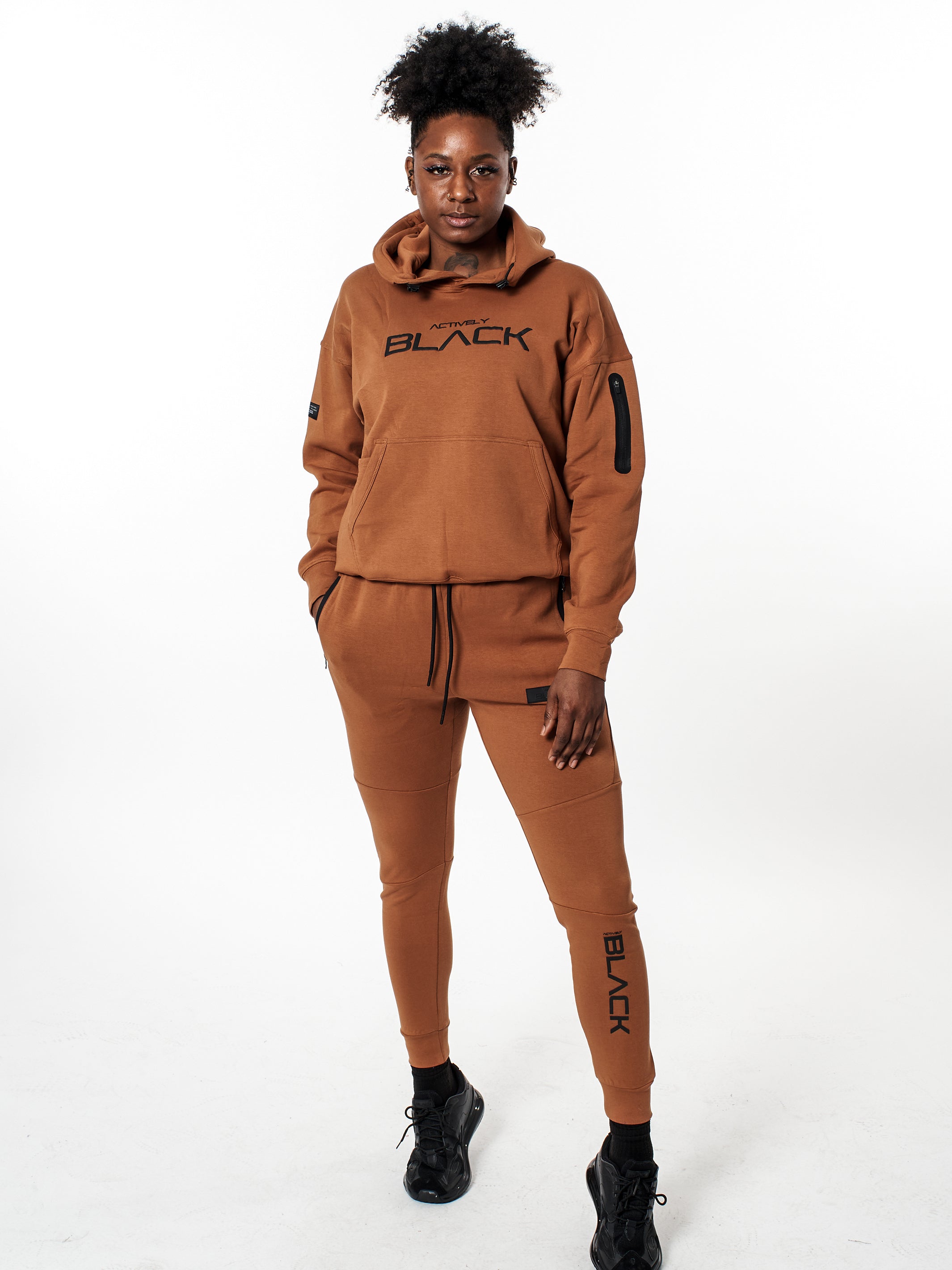 Unisex Puff Print Color Pullover Hoodie