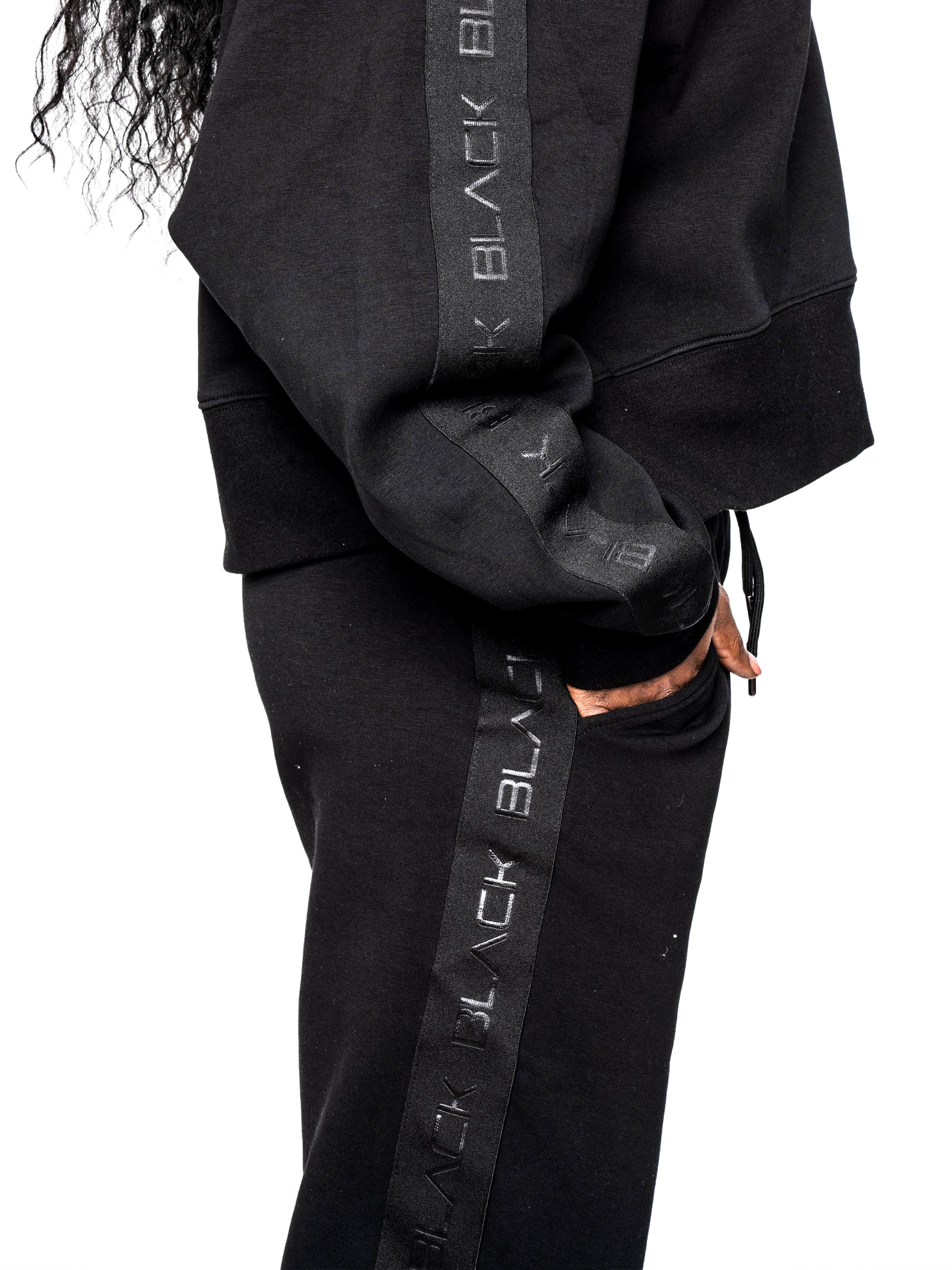 Women's Black Band Luxe Joggers