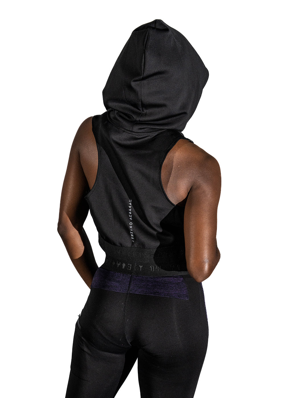 Women's Wakanda Athletics Sleeveless Crop Performance Hoodie