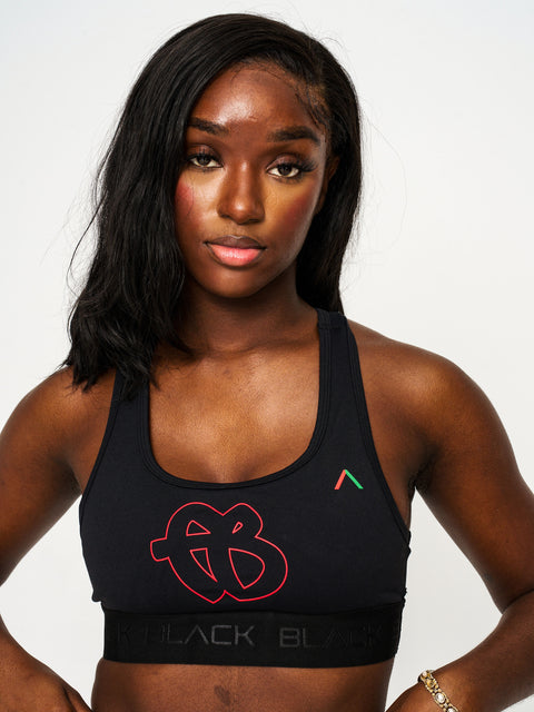 Women's FUBU x Actively Black Sports Bra