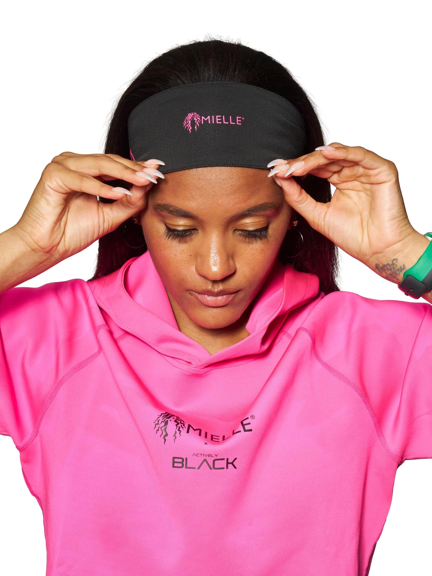 Actively Black x Mielle Pink Sweatband