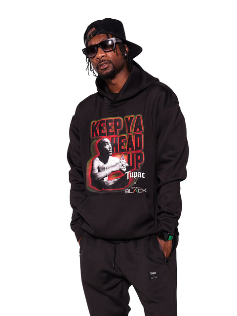 Unisex Tupac x Actively Black Keep Your Head Up Hoodie