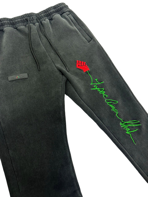 Unisex Tupac x Actively Black Signature Rose Joggers