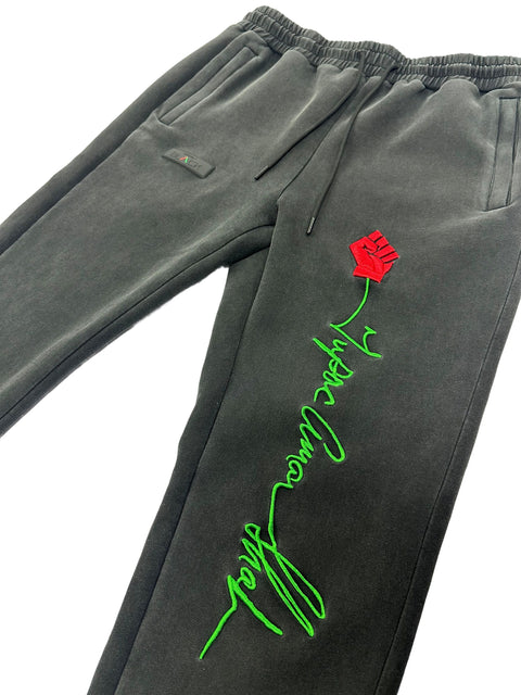 Unisex Tupac x Actively Black Signature Rose Joggers