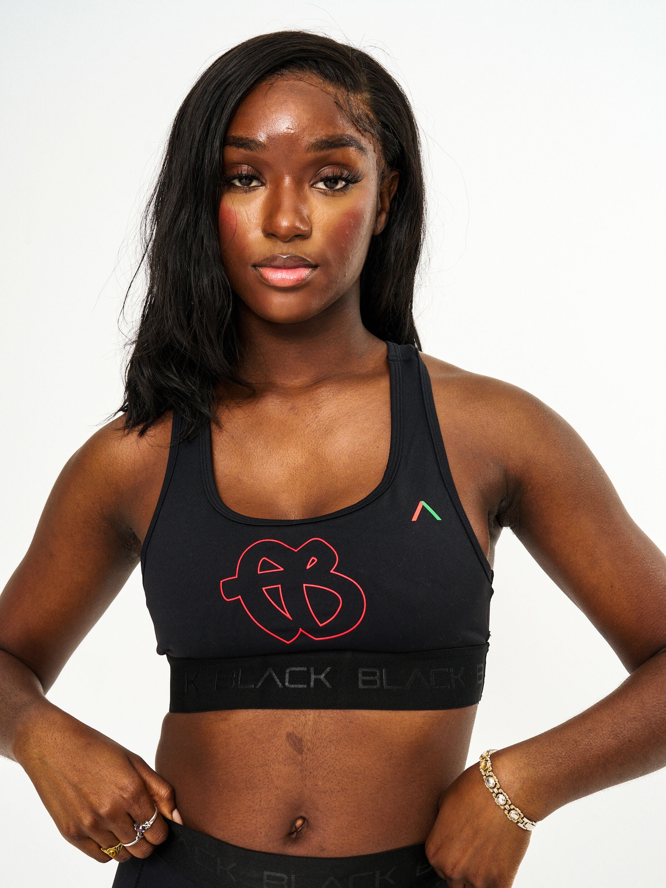 Women's FUBU x Actively Black Sports Bra
