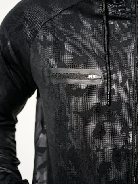 Men's Black Camo 2.0 Zipper Hoodie