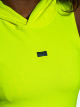 Women's Neon Sleeveless Hoodie Dress