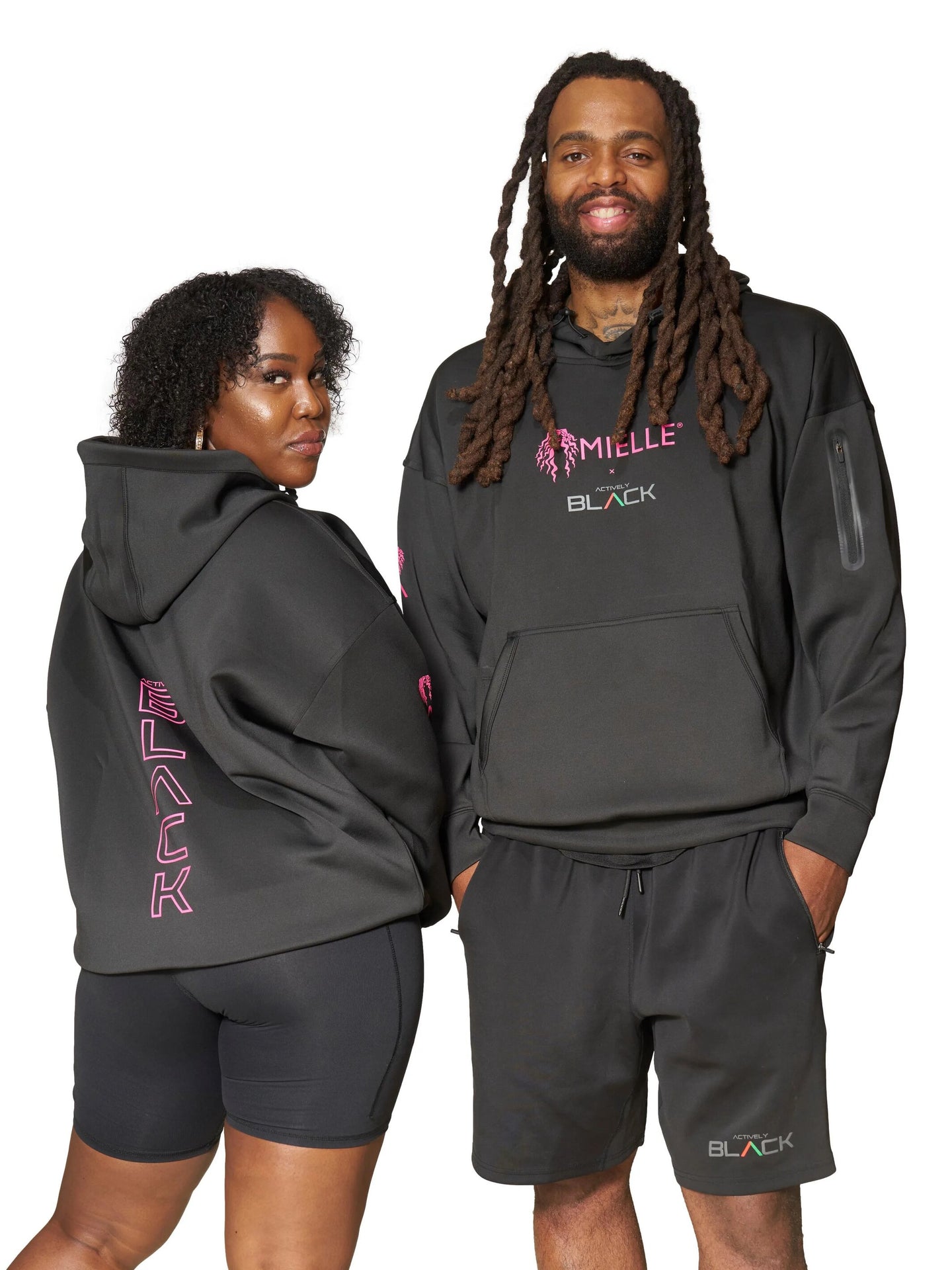 Actively Black x Mielle Pink Hoodie