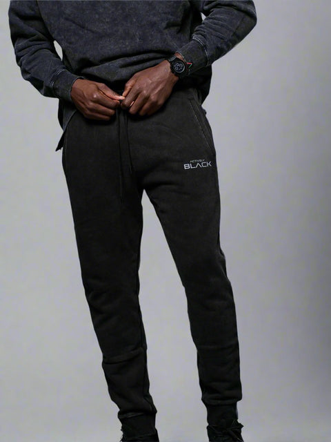 Unisex Actively Black Vintage Lifestyle Joggers