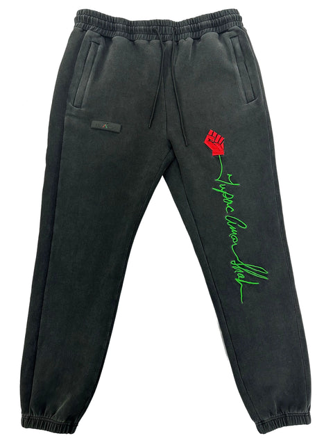 Unisex Tupac x Actively Black Signature Rose Joggers