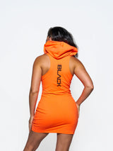 Women's Neon Sleeveless Hoodie Dress