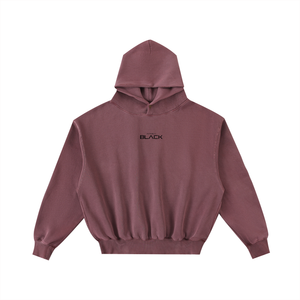 Actively Black Logo Vintage Washed Fleece Hoodie