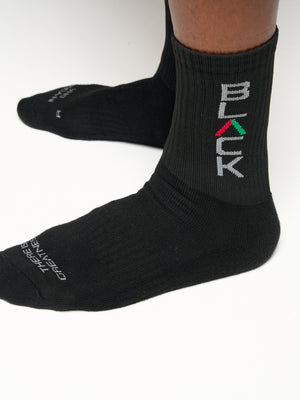 Actively Black Logo Performance Socks