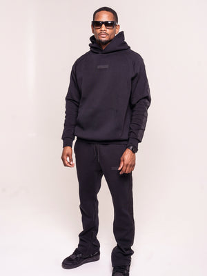 Men's Black Band Luxe Hoodie