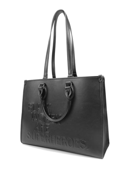 Black Women Are Superheroes Embossed Tote