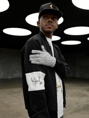 Michael Jackson x Actively Black Moonwalker Bedazzled Jacket