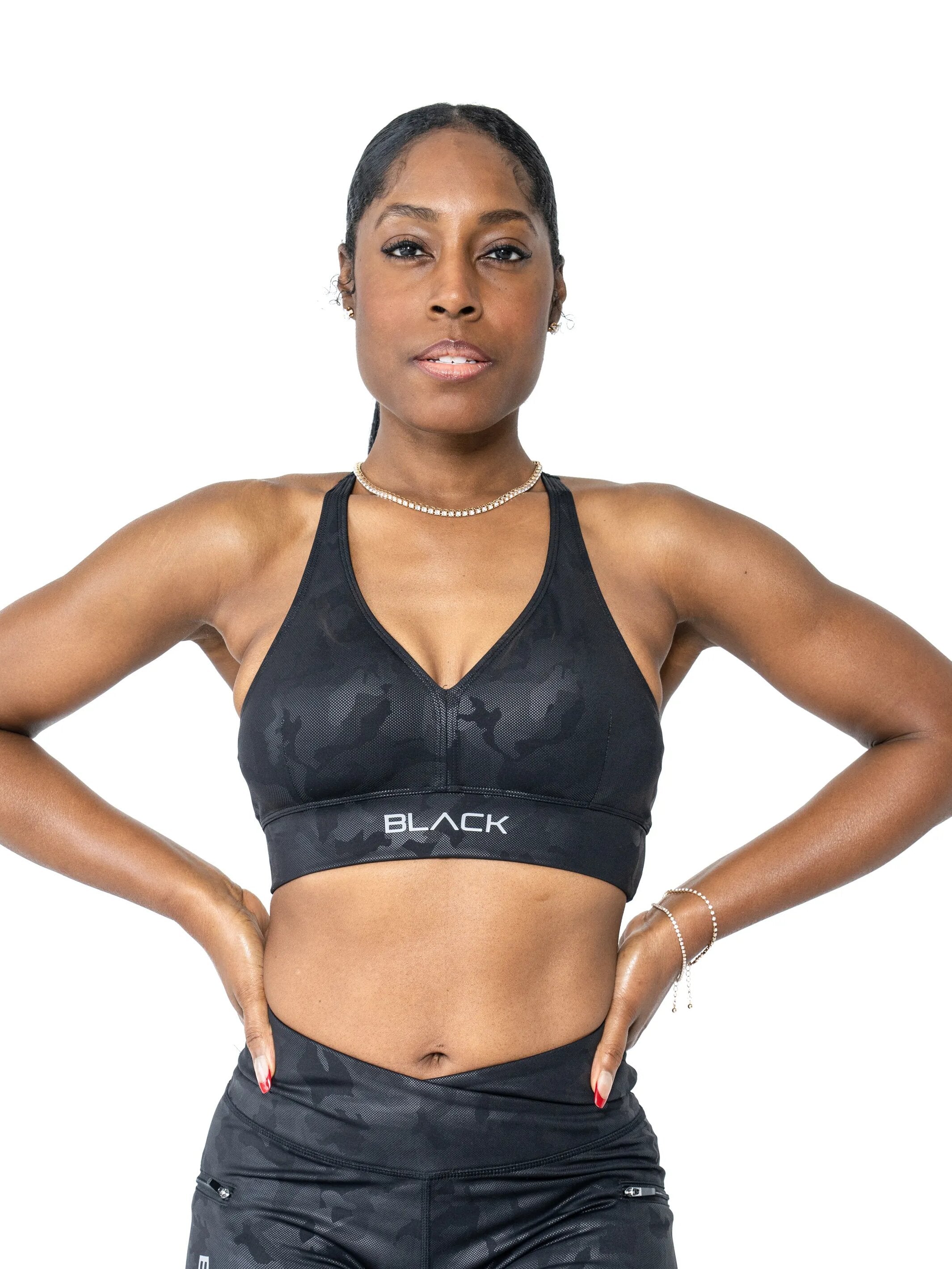 Women's Black Camo 2.0 Sports Bra