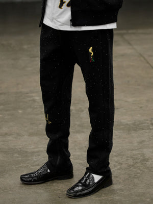Michael Jackson x Actively Black Moonwalker Bedazzled Pants
