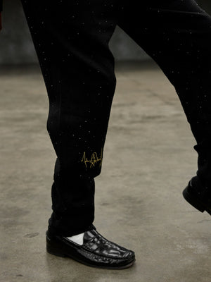 Michael Jackson x Actively Black Moonwalker Bedazzled Pants