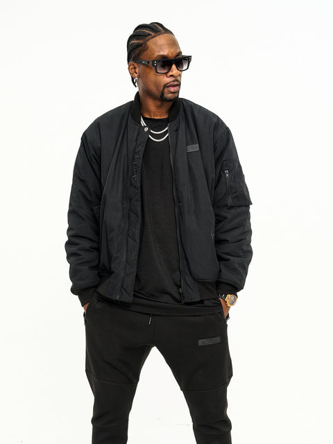 Men's Actively Black Bomber Jacket