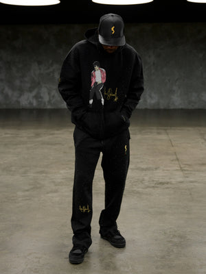 Michael Jackson x Actively Black Moonwalker Bedazzled Pants