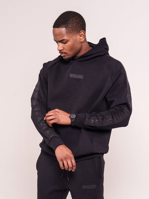Men's Black Band Luxe Hoodie