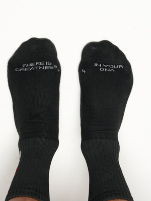 Actively Black Logo Performance Socks