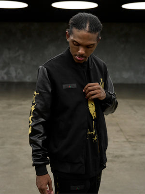Michael Jackson x Actively Black Varsity Jacket
