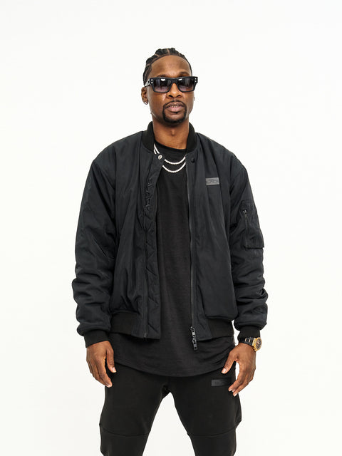 Men's Actively Black Bomber Jacket