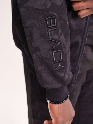 Men's Black Camo Luxe Bomber
