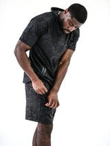 Men's Black Paisley Performance Shorts