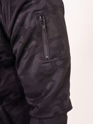 Men's Black Camo Luxe Bomber