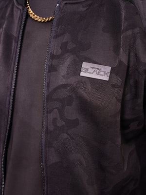 Men's Black Camo Luxe Bomber