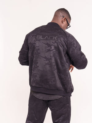 Men's Black Camo Luxe Bomber