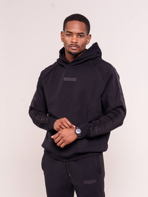 Men's Black Band Luxe Hoodie