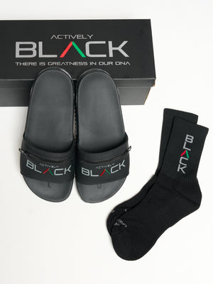 Actively Black Premium Slides 2.0