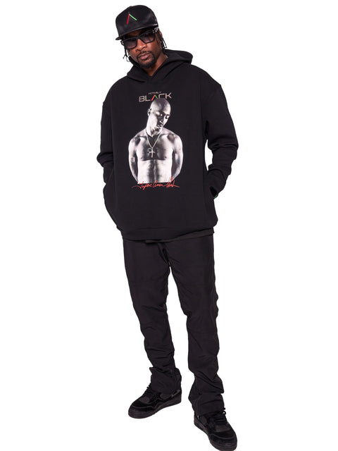 Unisex Tupac x Actively Black Hoodie