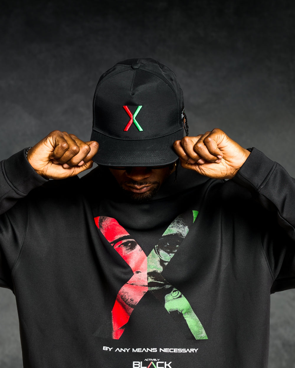 X | Actively Black Snapback Hat