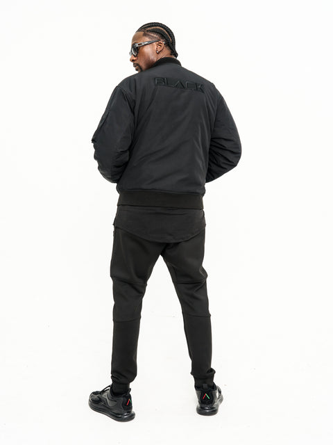 Men's Actively Black Bomber Jacket