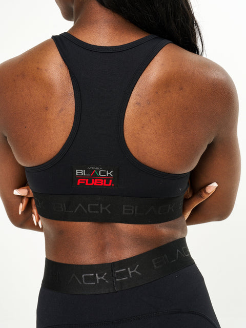 Women's FUBU x Actively Black Sports Bra