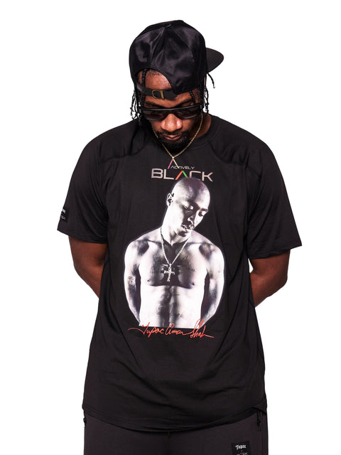 Unisex Tupac x Actively Black Performance Shirt