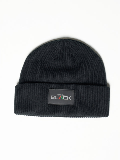 Actively Black Logo Beanie