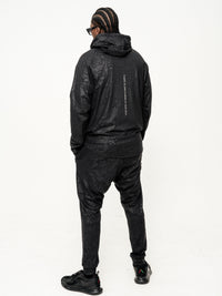 Men's Black Paisley Zipper Hoodie